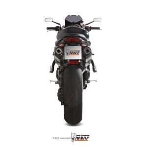 MIVV Auspuff für Triumph Speed Triple 1050 11-15 SPEED EDGE Edelst. Carb-Endk.  2 SLIP-ON