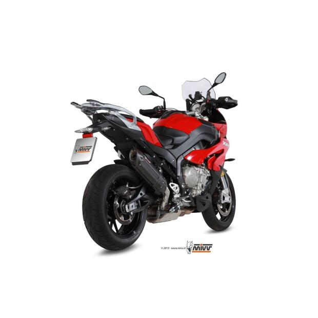 MIVV Auspuff für BMW S 1000 XR 15-19 Suono Edelstahl Carbon-Endkappe Slip-On hoch