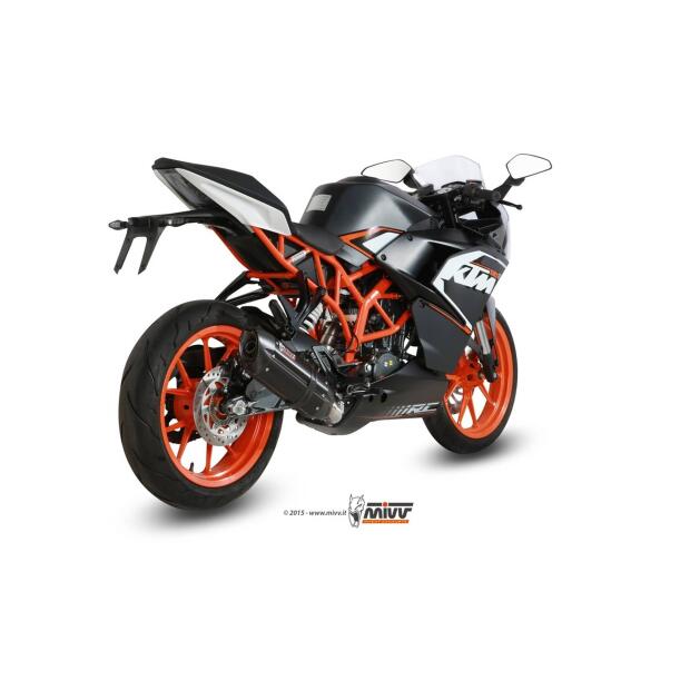 SCARICO MIVV KTM RC 125 ap. 2014 ( suono , Acciaio Inox Nero, MOTO )