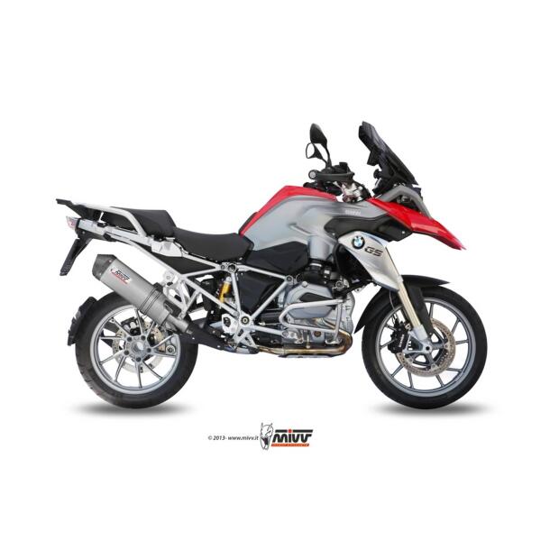 MIVV Auspuff Oval für BMW R 1200 GS Adventure 13-18 Titan Carbon-Endkappe Slip-On