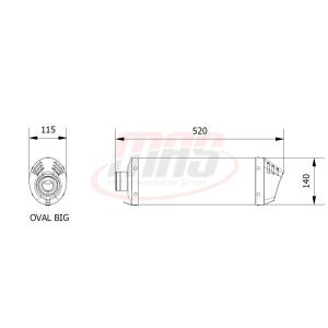 MIVV Auspuff Oval für BMW R 1200 GS Adventure 13-18 Titan Carbon-Endkappe Slip-On