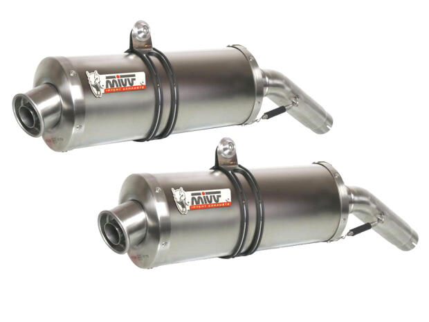 MIVV Auspuff für Ducati Monster 695 06-08 Oval Edelstahl 2 Slip-On