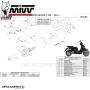 MIVV Auspuff Urban für Piaggio Beverly Tourer 300 Bj. 09-10 Edelstahl Komplettanlage mit Kat