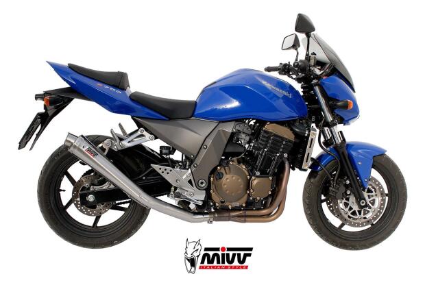 MIVV Auspuff Edelstahl Slip-On für Kawasaki Z 750 ccm Bj. 04-06