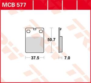 TRW BREMSBELAG MCB577 HONDA 80 Cityfly 99- vorne