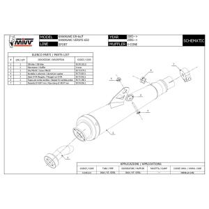 MIVV Auspuff für Kawasaki Versys 650 06-14 X-Cone...