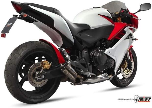 MIVV Auspuff für Honda Hornet 600 07-13 Double Gun Full Titanium Slip-On