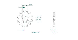 Ritzel für Suzuki TX 50 X, RM 50 X Z.15 Tuning