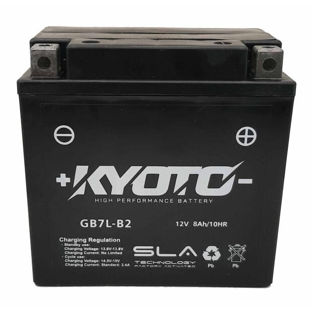 KYOTO Batterie SLA (befüllt, ready-to-use) 12V/8Ah YB7L-B2 (GB7L-B2)