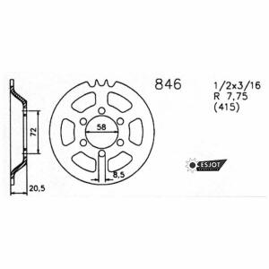 ritzel esjot 20-0846-15 teilung 415 fuer hercules...
