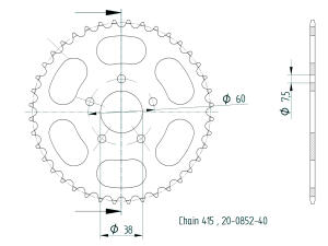 Kettenrad für Zündapp ZR 10 25 Speichenrad 1977