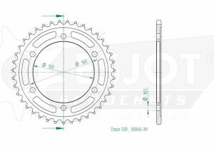 Kettenrad Alu Esjot 39 Zähne