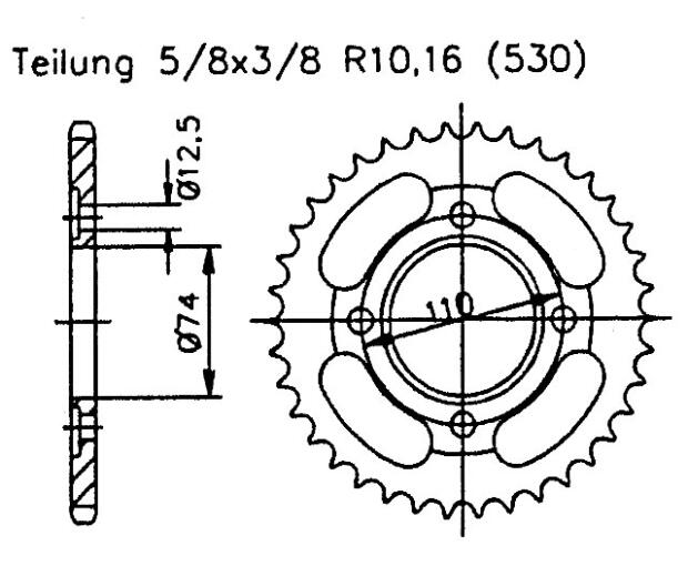Kettenrad für Yamaha XS 500 Z. 41