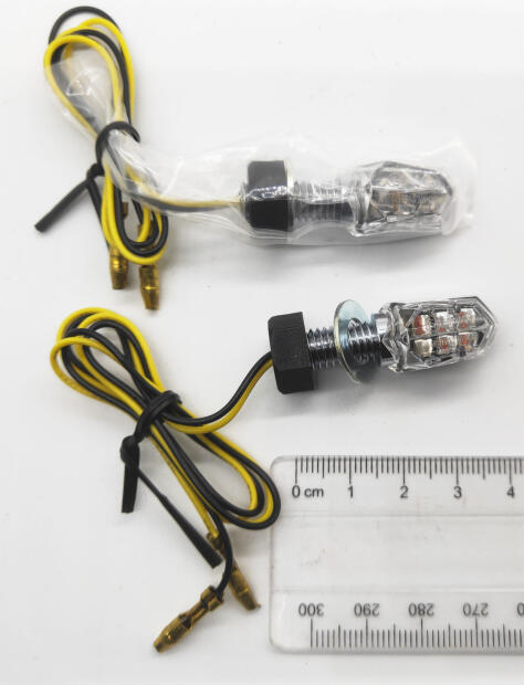 SHIN YO Miniblinker TINY LED Gehäuse chrom, 1paar klares Glas