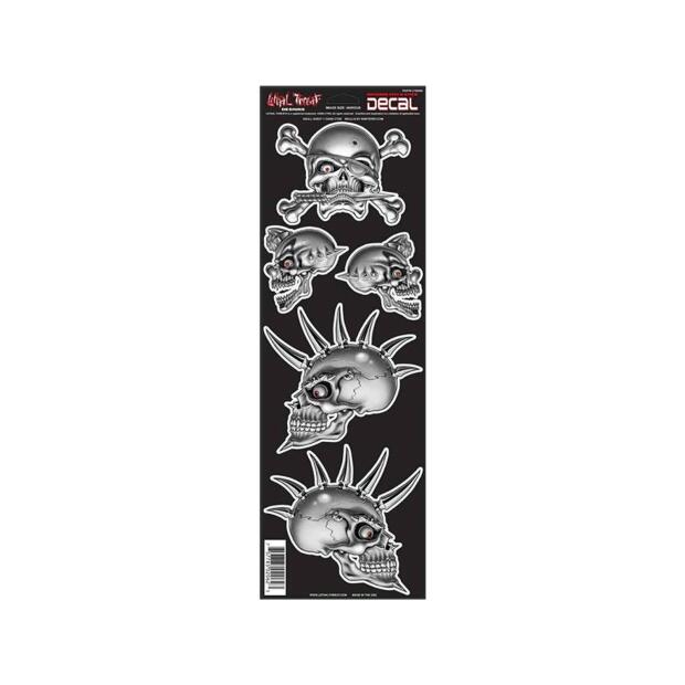 Aufkleber "LETHAL THREAT – Skull Sheet" – Totenkopf-Design
