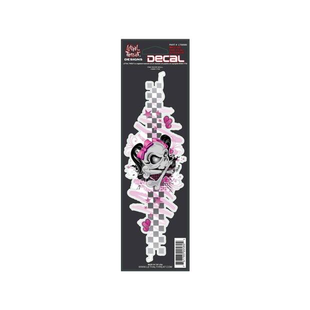 LETHAL THREAT Aufkleber Pink Racer Skull