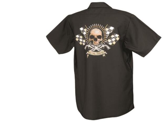 LETHAL THREAT Workshirt Bullet Skull IN