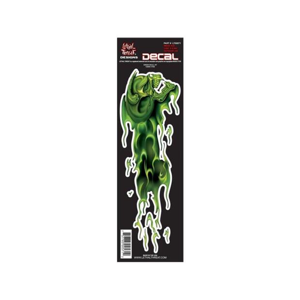 LETHAL THREAT Aufkleber Green Skull rechts