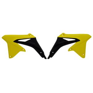 Kühlerverkleidung für SUZUKI RMZ 450 Bj 08-17 gelb-schwarz Paar