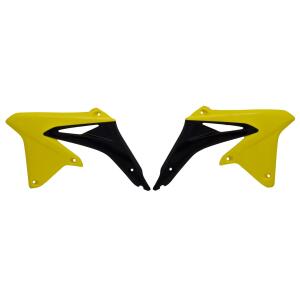 Kühlerverkleidung für SUZUKI RMZ 450 Bj 08-17 gelb-schwarz Paar