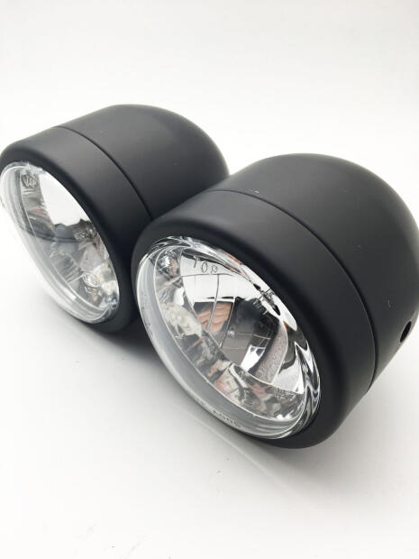 SHIN YO Hauptscheinwerfer doppelt schwarz, mit E-Prüfzeichen