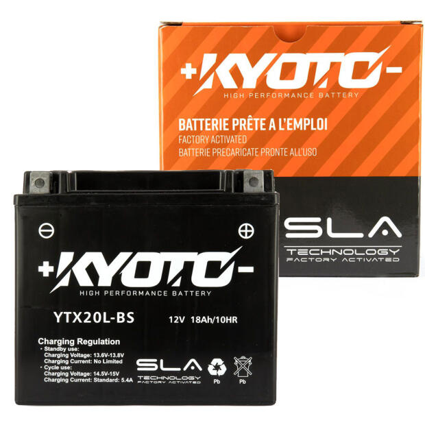 KYOTO Batterie YTX20L-BS SLA AGM 12V/18Ah