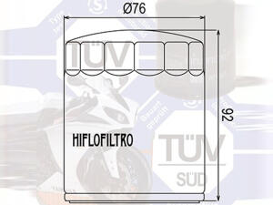 Oil filter Hiflo for Harley Davidson / Buell HF171C chrome