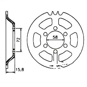 Kettenrad für Zündapp KS 80 WK WC K Touring...