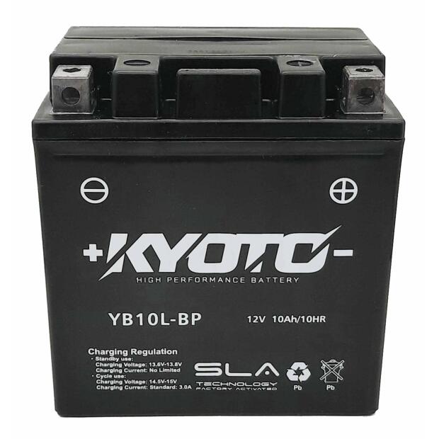 Batterie YB10L-BP KYOTO SLA 12V/10Ah für Piaggio, Gilera