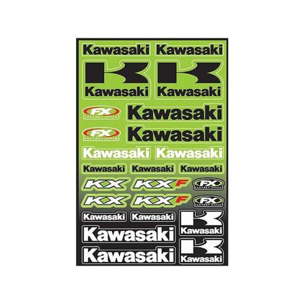 FACTORY EFFEX Aufkleberkit passend für KAWASAKI Universal 25 Teile