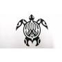 Tribal Turtle Sticker White – Stylish Design, 13 x 13 cm