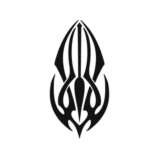 Aufkleber Tribal 1 weiß 13 x 6 cm