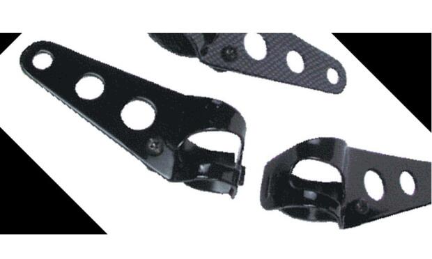 Scheinwerferhalter universal schwarz f. Standrohre von 30-3 paarweise