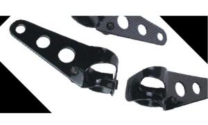 Scheinwerferhalter universal schwarz f. Standrohre von 30-3 paarweise