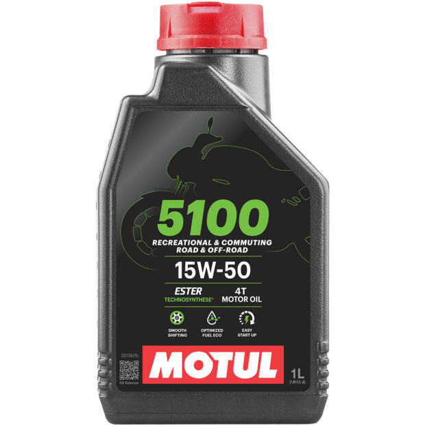 Motul 5100 4Takt 15W-50 Motoröl Technosynthese 1 Liter 4 Takt