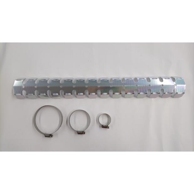 Auspuff Hitzeschutz Universal Aluminium silber