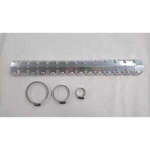 Auspuff Hitzeschutz Universal Aluminium silber