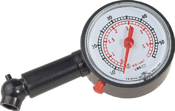 Luftdruckprüfer schwarz mit Analoganzeige (für alle Schläuche)