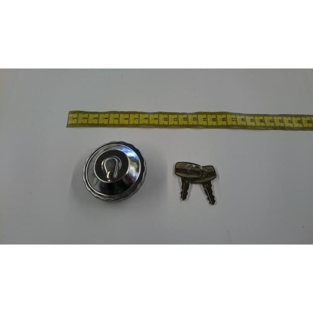 Tankdeckel HERCULES 31mm Bajonett chrom abschließbar