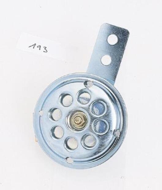 Hupe 6V klein silber Ø70mm mit Haltelasche