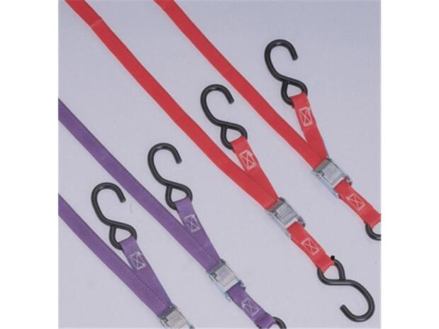 Spanngurte Zurrgurte Tie-Down rot 150cm Länge