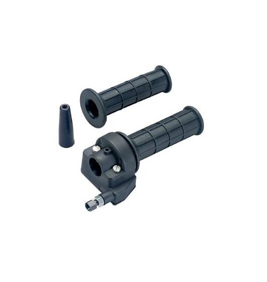 Gasgriff Universal schwarz Enduro mit Gaszugverlauf parallel