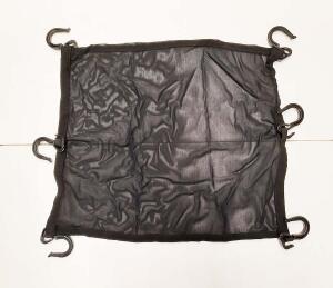 Gepäcknetz elastisch 35cm x 40cm mit 6 Gummiösen mit Haken schwarz