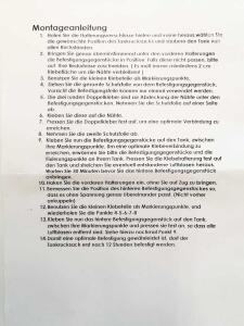 Tank Rucksack VANESSA High Tech mit universal Klebebefestigung Motorrad Roller