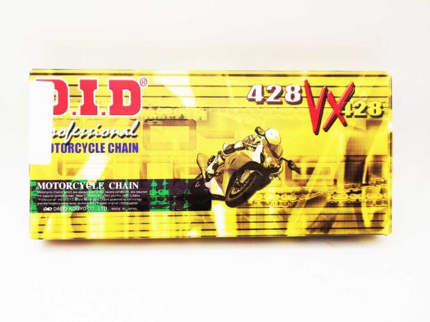 DID Kette 428 VX doppelt verstärkt X-Ring schwarz 74 Glieder offen Clipschloss