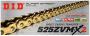 DID Chain 525 x 114 ZVMX-2 extra reinforced gold open with hollow rivet link