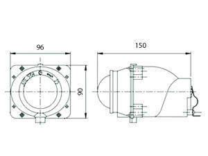 Headlamp ellipsoid H3 12V 55W high beam with E-mark