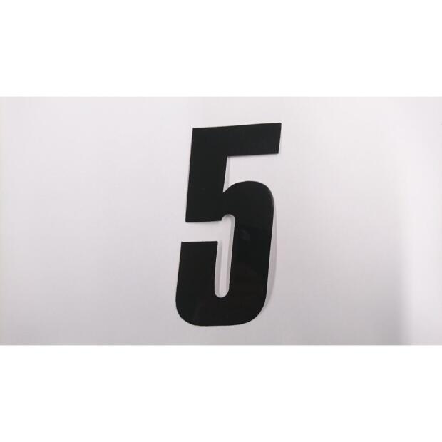 Startnummer 5 schwarz 20cm
