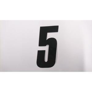 Startnummer 5 schwarz 20cm