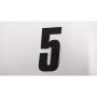 Startnummer 5 schwarz 20cm